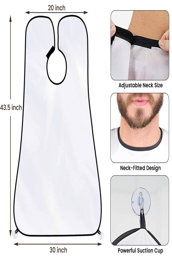 Shaving Apron Hair Beard Cutting Travel Size Shaving Apron Shaving Cover Barber Apron - 5