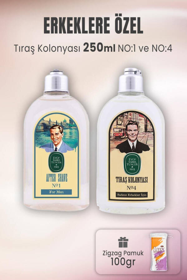 Shaving Cologne No: 1, No: 4 And Zigzag Cotton 100 gr - 1