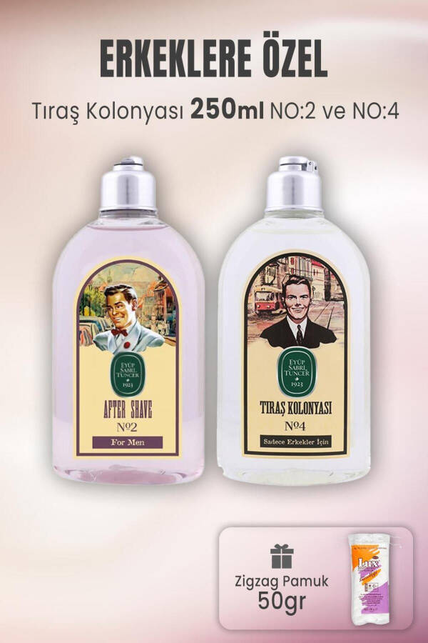 Shaving Cologne No 2, No 4 And Zigzag Cotton 50 gr - 1