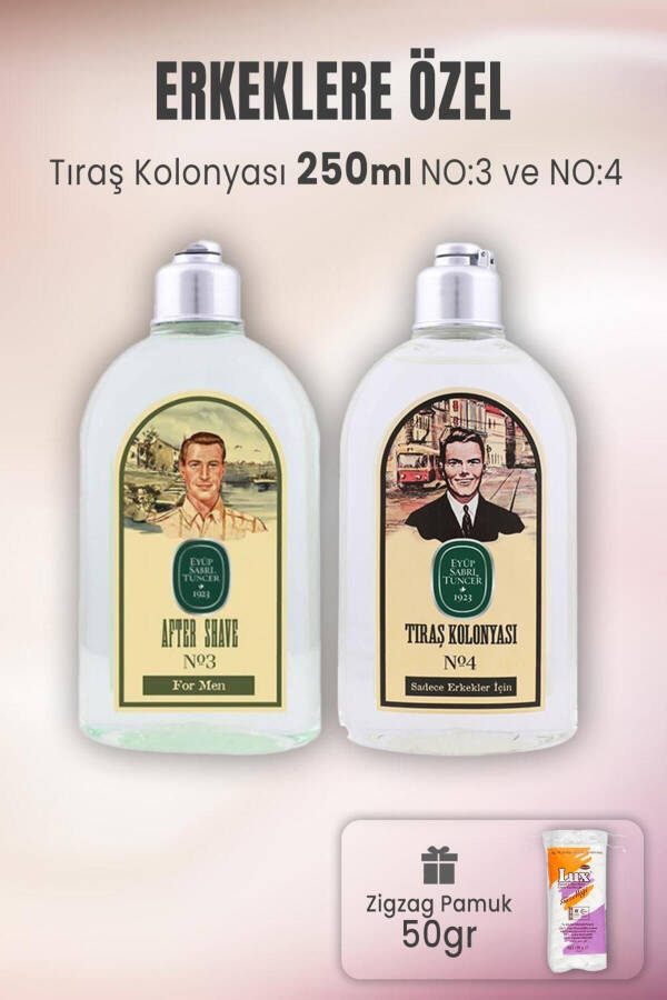 Shaving Cologne No 3, No 4 And Zigzag Cotton 50 gr - 1