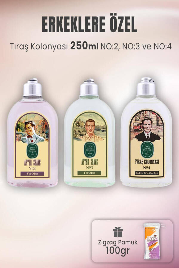 Shaving Cologne Set 2-3-4 and Zigzag Cotton 100 gr - 1