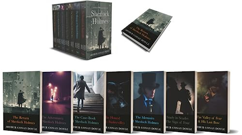 Sherlock Holmes Serisi Tam Koleksiyon 7 Kitap Seti Arthur Conan Doyle Tarafından (Dönüş, Anılar, Maceralar, Korku Vadisi & Son Selamı, Vaka Defteri, Baskerville'in Köpeği & Kızıl Saçlı Çalışma & Dörtlü'nün İşaretleri) - 2