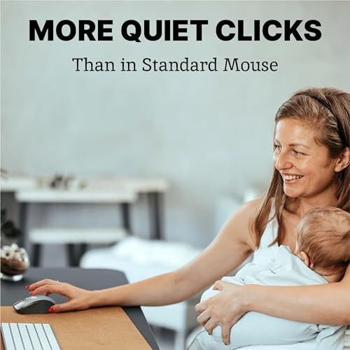 SHHHMOUSE Silent Wireless Mouse – Computer Mouse Wireless, Mouse for Laptop, Mouse USB, Mouse for Chromebook, Mouse Cordless, Mouse Inalambrico, PC Mouse, Computer Mice, Quiet Mouse - 2