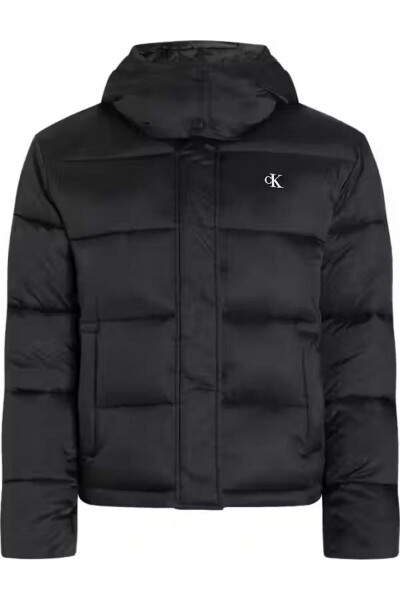 SHINY MONOLOGO ND SHORT PUFFER - 1