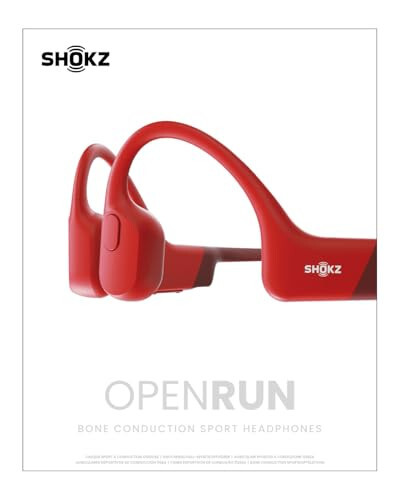 SHOKZ OpenRun (AfterShokz Aeropex) - Açık Kulak Bluetooth Kemik İletimi Spor Kulaklıkları - Ter Dayanıklı Kablosuz Kulaklıklar Antrenman ve Koşu İçin - Dahili Mikrofonlu, Baş Bandı İle - 1