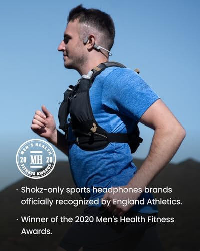 SHOKZ OpenRun (AfterShokz Aeropex) - Ochiq quloq Bluetooth suyak o'tkazuvchanligi sport quloqchinlari - Terga chidamli simsiz quloqchinlar mashqlar va yugurish uchun - O'rnatilgan mikrofon, bosh bog'ichi bilan - 11