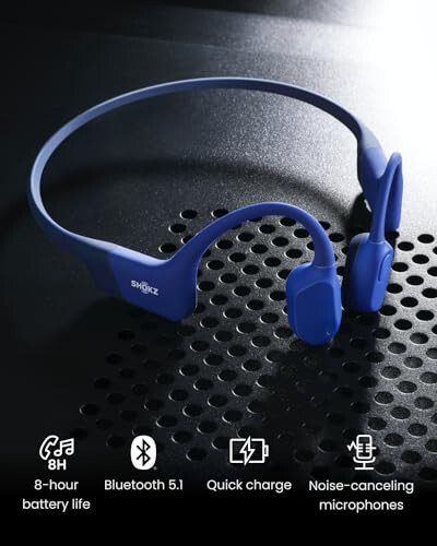 SHOKZ OpenRun (AfterShokz Aeropex) - Ochiq Quloqli Bluetooth Suyak O'tkazuvchanligi Sport Quloqchinlari - Terga Chidamli Simsiz Quloqchinlar Mashg'ulotlar va Yugurish Uchun - O'rnatilgan Mikrofon, Boshiga Taqiladigan Tasma Bilan... - 2