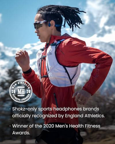 SHOKZ OpenRun (AfterShokz Aeropex) - Ochiq Quloqli Bluetooth Suyak O'tkazuvchanligi Sport Quloqchinlari - Terga Chidamli Simsiz Quloqchinlar Mashg'ulotlar va Yugurish Uchun - O'rnatilgan Mikrofon, Boshiga Taqiladigan Tasma Bilan... - 4