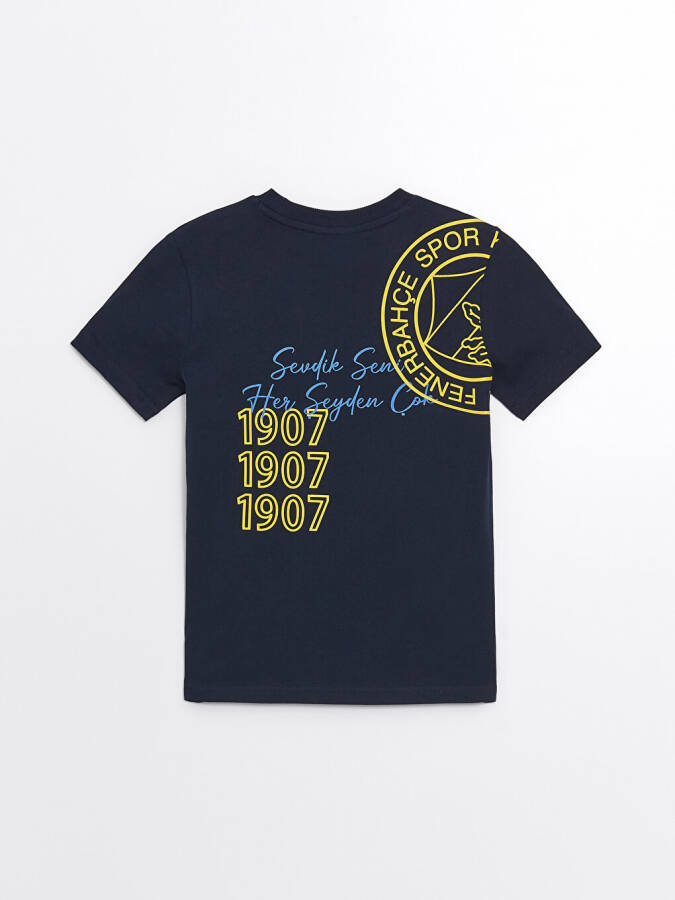 Short Sleeve Boys T-Shirt with Fenerbahce Print and Bicycle Collar - 2