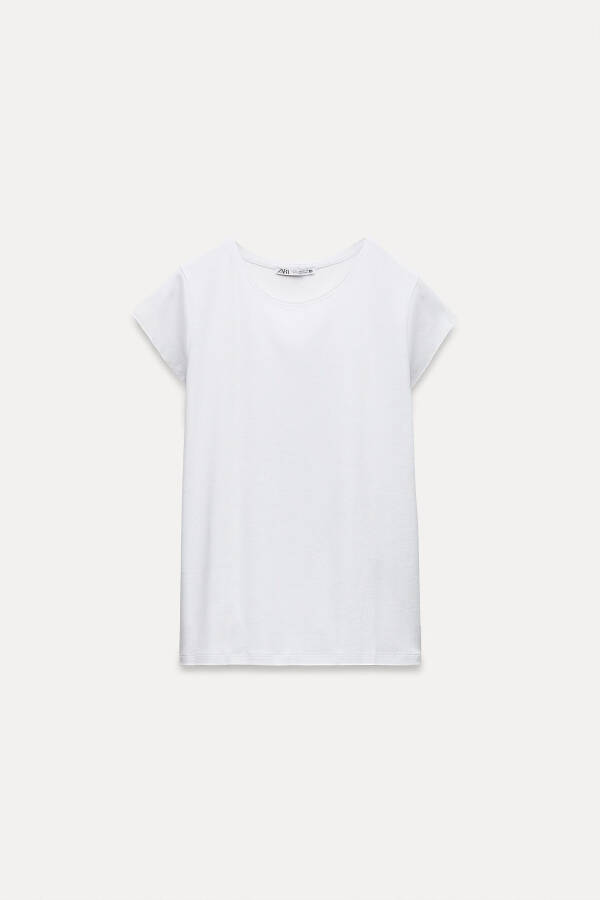 SHORT SLEEVE COTTON T-SHIRT - White - 19