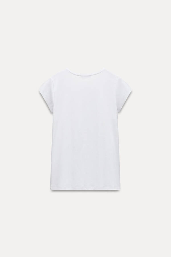 SHORT SLEEVE COTTON T-SHIRT - White - 20