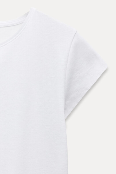 SHORT SLEEVE COTTON T-SHIRT - White - 21