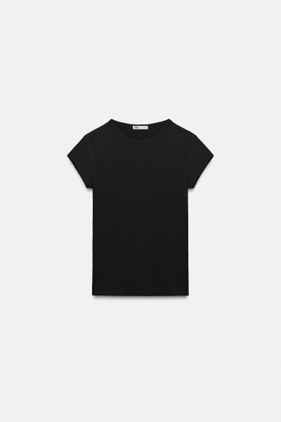 SHORT-SLEEVED COTTON T-SHIRT - Black - 19