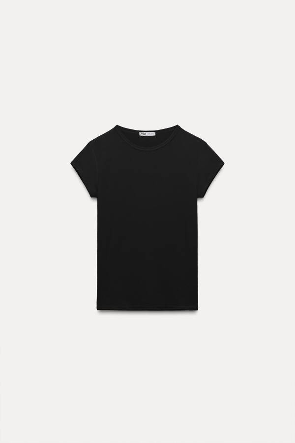 SHORT-SLEEVED COTTON T-SHIRT - Black - 19