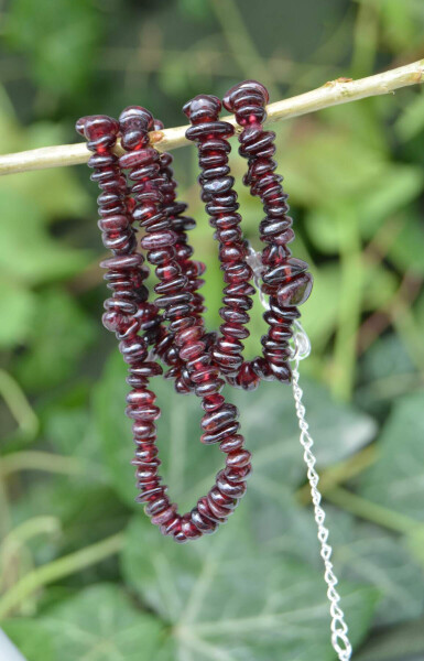 Short Sport Necklace with Natural Ruby Stone - 1