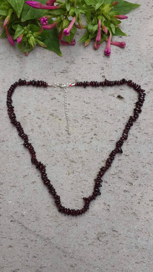 Short Sport Necklace with Natural Ruby Stone - 4