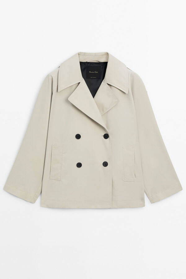 Short trench coat with pleats - 6