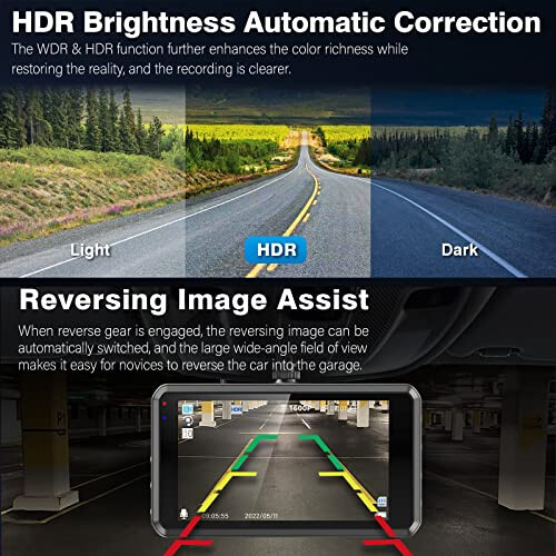 SHRINLUCK 2K Dual Dash Camera for Cars, Free 64G SD Card, FHD 2K+1080P Dash Cam Front and Rear, 3.2'' IPS Screen, 176° Wide Angle Dashcam, 24H Parking Monitor, G-Sensor, Loop Recording, Night Vision, WDR - 13