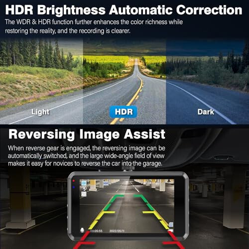 SHRINLUCK 2K Dual Dash Camera for Cars, Free 64G SD Card, FHD 2K+1080P Dash Cam Front and Rear, 3.2'' IPS Screen, 176° Wide Angle Dashcam, 24H Parking Monitor, G-Sensor, Loop Recording, Night Vision, WDR - 5