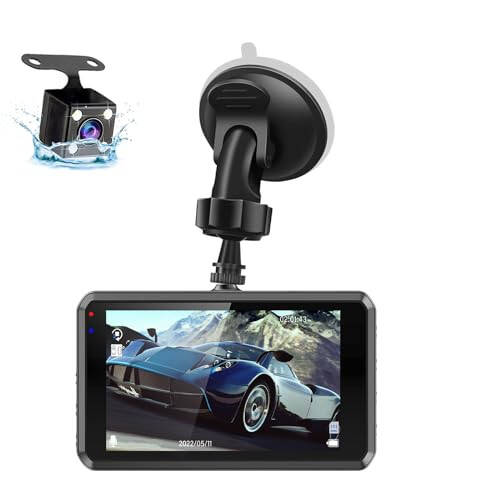 SHRINLUCK 2K Dual Dash Camera for Cars, Free 64G SD Card, FHD 2K+1080P Dash Cam Front and Rear, 3.2'' IPS Screen, 176° Wide Angle Dashcam, 24H Parking Monitor, G-Sensor, Loop Recording, Night Vision, WDR - 7