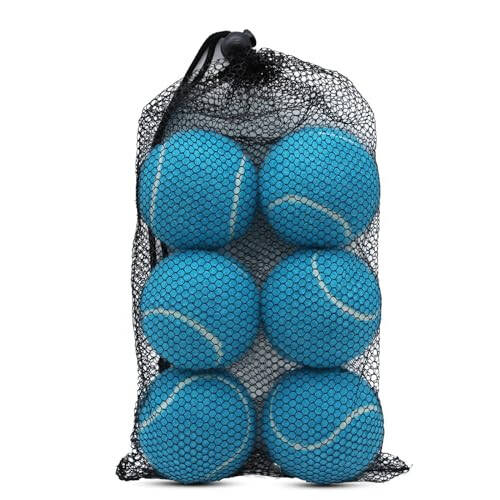 SHYUJAJIE Tennis Balls, 6 Pack Training Tennis Balls, High Elasticity Practice Tennis Balls for Beginner, Exercise Playing Balls for Pet Dog - 1