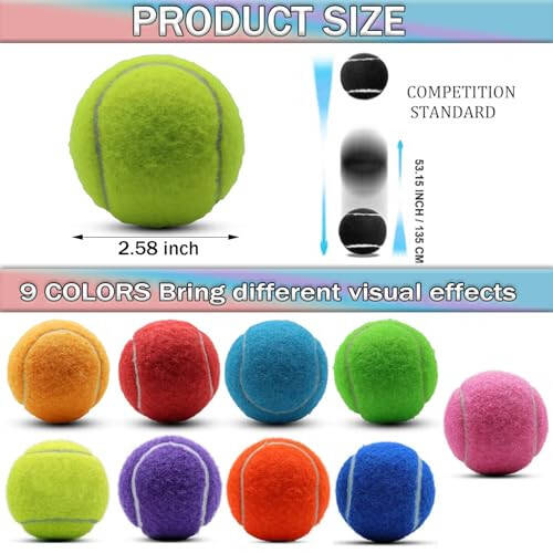 SHYUJAJIE Tennis Balls, 6 Pack Training Tennis Balls, High Elasticity Practice Tennis Balls for Beginner, Exercise Playing Balls for Pet Dog - 3