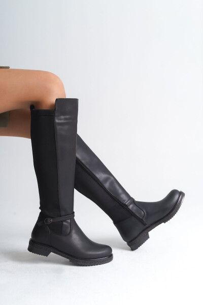 Side zipper, front band detail, boots. - 1