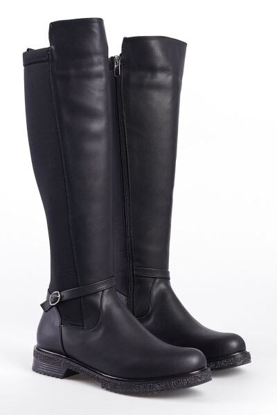 Side zipper, front band detail, boots. - 3