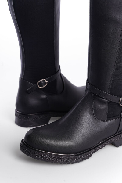 Side zipper, front band detail, boots. - 7