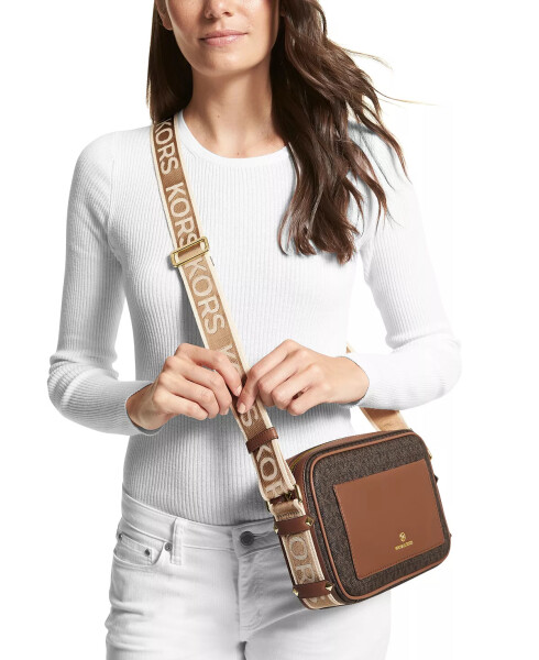 Signature Maeve Large East West Pocket Crossbody Brown/ Acorn - 4