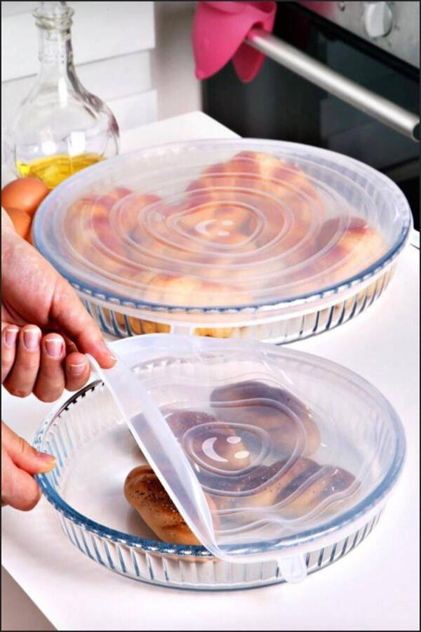 Silicone 2 Size Round Pyrex Lid Set of 2 - 4