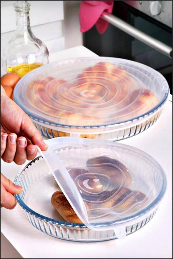 Silicone 2 Size Round Pyrex Lid Set of 2 - 1