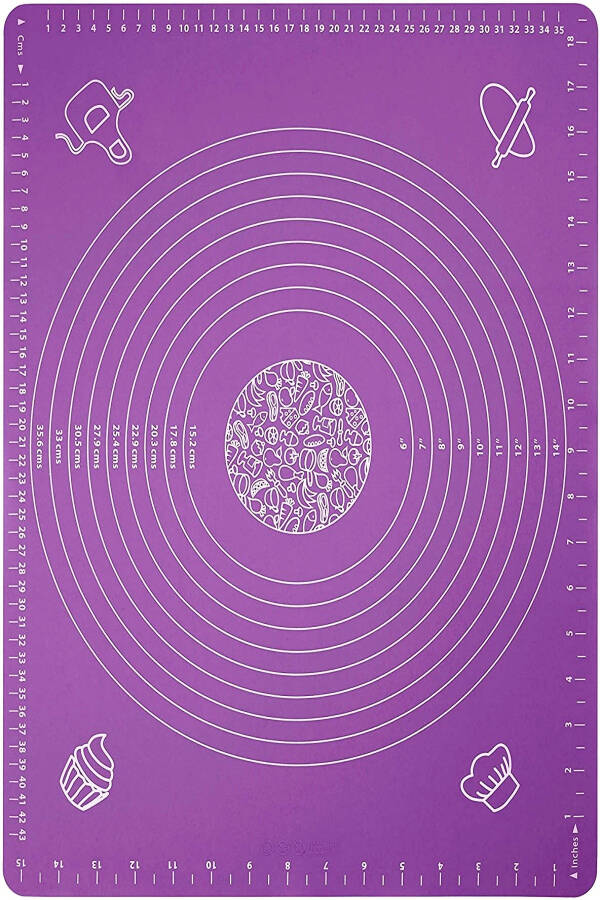 Silikon Hamur Matı Ölçülü Isıya Dayanıklı Hamur Yoğurma Açma Matı Renkli Mutfak Pasta Fırın Altlığı - 12
