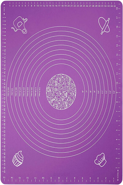 Silikon Hamur Matı Ölçülü Isıya Dayanıklı Hamur Yoğurma Açma Matı Renkli Mutfak Pasta Fırın Altlığı - 6