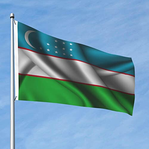 Silk Style Flag Of Uzbekistan Flags 2x3 Outdoor Banner Vivid Colors Double Sided Flag Polyester Flags For Outside Patio Lawn Decor Flags - 5