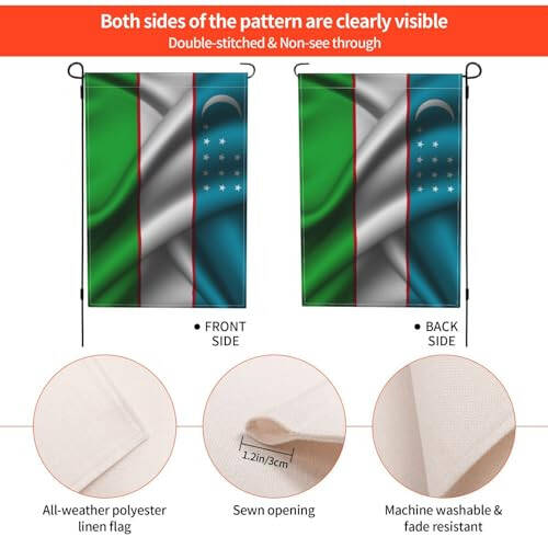 Silk Style Flag Of Uzbekistan Garden Flags For Outside 12x18 Inch Double Sided Garden Flag Home Lawn Decor Flag Holiday Seasonal Welcome Flags - 7