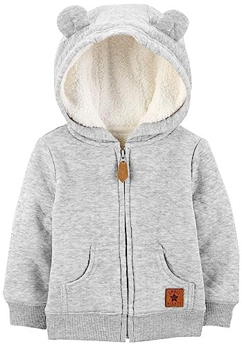 Simple Joys by Carter's Baby Hooded Sweater Jacket with Sherpa Lining - 3