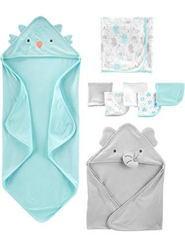 Simple Joys by Carter's Unisex Babies' 8-Piece Towel and Washcloth Set, Multipacks - 8