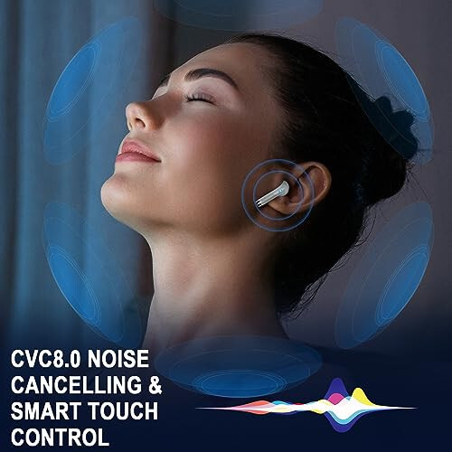 Simsiz Quloqchinlar, Bluetooth 5.3 Quloqchinlar LED Quvvat Displeyli Quloqchinlar Bas Stereo, Bluetooth Quloqchinlar Quloq ichiga Shovqinni Bekitish Mikrofoni, 40 soat O'ynatish Mini Kassa IP7 Su o'tkazmaydigan Sport Quloqchinlari Android iOS uchun - 5