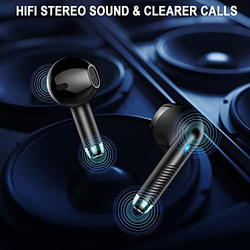 Simsiz Quloqchinlar, Bluetooth 5.3 Quloqchinlar LED Quvvat Displeyli Quloqchinlar Bass Stereo, Quloq ichidagi Shovqinni Bekituvchi Mikrofonli Quloqchinlar, 40H O'ynatish Mini Korpus IP7 Su o'tkazmaydigan Sport Quloqchinlari Android iOS uchun - 6