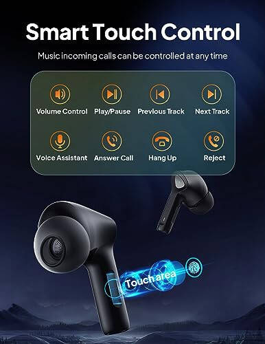 Simsiz Quloqchinlar Bluetooth V5.3 Quloqchinlar 50 soat ijro etish Chuqur Bass Stereo Quloqchinlar LED quvvat displeyli Zaryad qilish qutisi IPX7 Su o'tkazmaydigan Mikrofonli Quloqchin Noutbuk Planshet Android/iOS Telefonlar uchun - 5