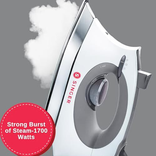 SINGER | White SteamCraft Iron with OnPoint Tip, 300ml Tank Capacity, & 1700 Watts - 6