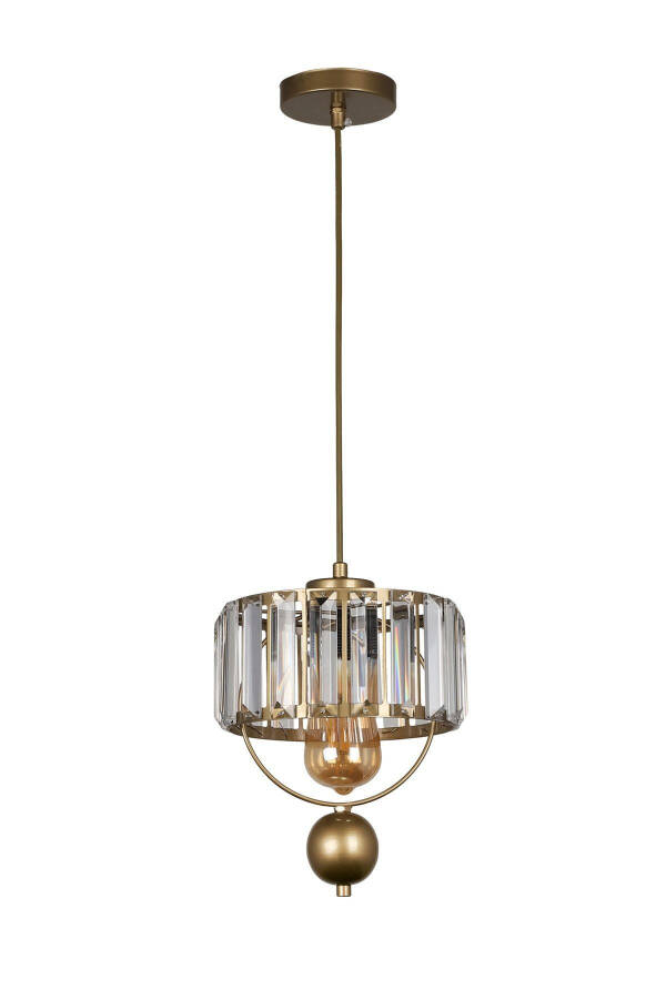 Single Gallon Lux Crystal Vintage Pendant Chandelier - 2