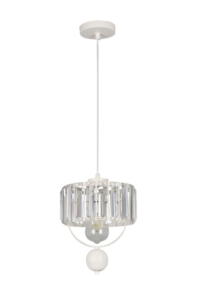 Single Galon Lux Crystal White Chandelier - 2