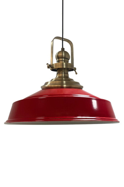 Single Red Velvet Chandelier Antique Head Retro Pendant Lamp Restaurant Cafe Hall Chandeliers - 28