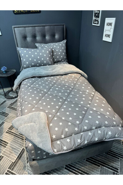 Single Welsoft Puffy Bedding Set (Fitted Sheet) Anthracite Star - 5