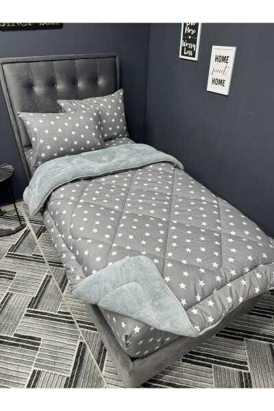 Single Welsoft Puffy Sleep Set (With Fitted Sheet) Gray Big Star - 5