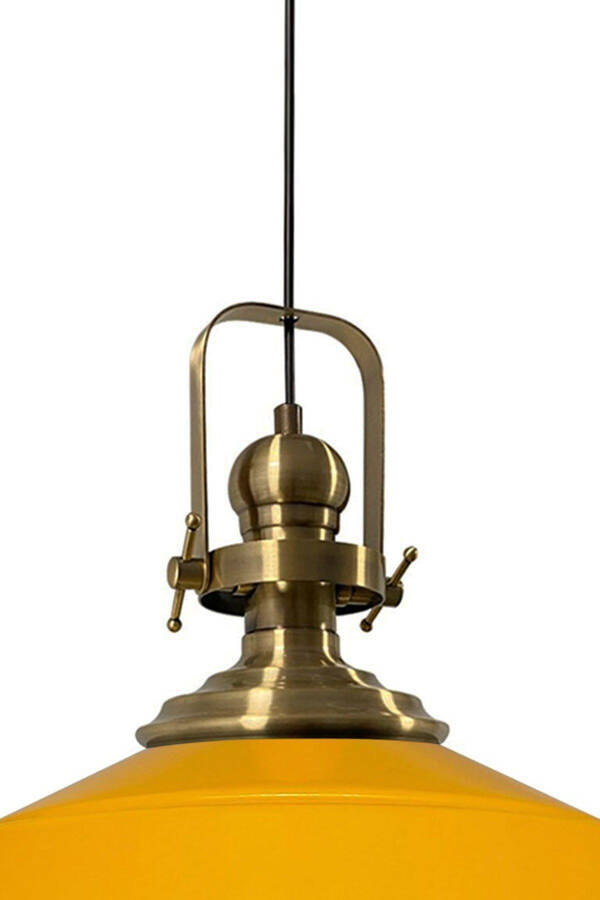 Single Yellow Nobility Chandelier Antique Head Retro Pendant Lamp Restaurant Cafe Hall Chandeliers - 27