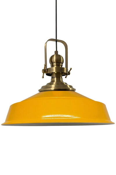 Single Yellow Nobility Chandelier Antique Head Retro Pendant Lamp Restaurant Cafe Hall Chandeliers - 32