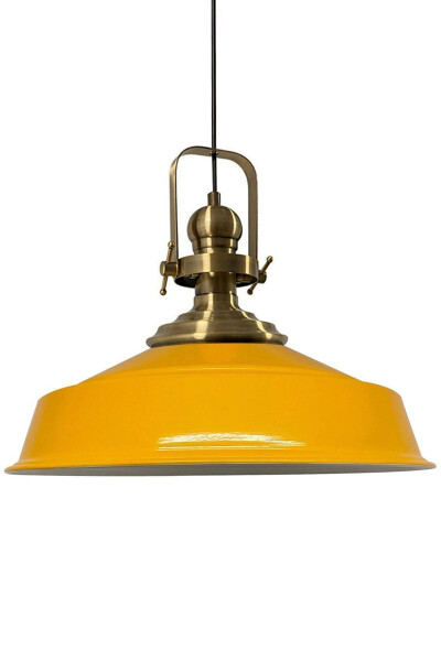 Single Yellow Nobility Chandelier Antique Head Retro Pendant Lamp Restaurant Cafe Hall Chandeliers - 24